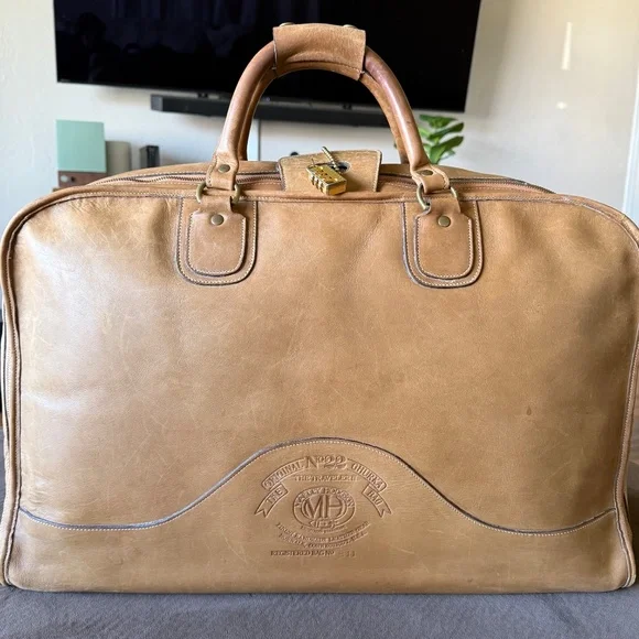 Vintage Ghurka No. 22 Traveler II Leather Duffle Bag Registered #B11 - Picture 5 of 16